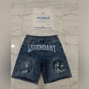 ROMWE Legendary Denim Shorts
